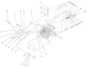 Hydro Controls Assembly Diagram and Parts List for 72070 9900001-9999999 - 1999 Toro Lawn Tractor