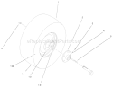Rear Wheel Assembly Diagram and Parts List for 72070 9900001-9999999 - 1999 Toro Lawn Tractor
