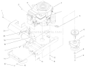 Single Cyl. Engine, Muffler, & Pto Assembly Diagram and Parts List for 72070 9900001-9999999 - 1999 Toro Lawn Tractor