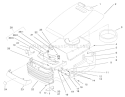 Hood And Grill Assembly Diagram and Parts List for 72052 220000001-220999999 - 2002 Toro Lawn Tractor