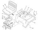 Fender and Seat Assembly Diagram and Parts List for 72081 3900001-3999999 - 1993 Toro Lawn Tractor