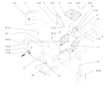 Hoodstand And Firewall Diagram and Parts List for 72084 6900001-6999999 - 1996 Toro Lawn Tractor