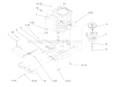 Twin Cylinder Engine, Muffler, And P.t.o. Diagram and Parts List for 72084 6900001-6999999 - 1996 Toro Lawn Tractor