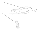 Exhaust Diagram and Parts List for 72085 6900001-6999999 - 1996 Toro Lawn Tractor
