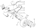 Front Axle Assembly Diagram and Parts List for 72101 3900001-3999999 - 1993 Toro Lawn Tractor