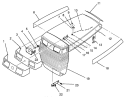 Hood Assembly Diagram and Parts List for 72101 3900001-3999999 - 1993 Toro Lawn Tractor