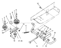 Idler AndPedal Shaft Assembly Diagram and Parts List for 72101 3900001-3999999 - 1993 Toro Lawn Tractor