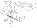 Steering Wheel And Console Assembly Diagram and Parts List for 72101 3900001-3999999 - 1993 Toro Lawn Tractor