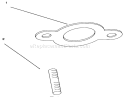 Exhaust Diagram and Parts List for 72102 6900001-6999999 - 1996 Toro Lawn Tractor
