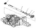 Axle Shaft Diagram and Parts List for 72102 6900001-6999999 - 1996 Toro Lawn Tractor