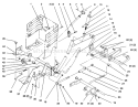 Lift Lever And Height Of Cut Diagram and Parts List for 72102 6900001-6999999 - 1996 Toro Lawn Tractor