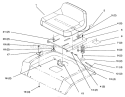 Seat Diagram and Parts List for 72102 6900001-6999999 - 1996 Toro Lawn Tractor