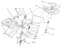 Steering Wheel And Tilt Diagram and Parts List for 72102 6900001-6999999 - 1996 Toro Lawn Tractor