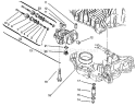 Center Case Diagram and Parts List for 72102 6900001-6999999 - 1996 Toro Lawn Tractor