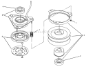 Clutch 92-6885 Diagram and Parts List for 72102 6900001-6999999 - 1996 Toro Lawn Tractor