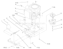 Twin Cylinder Engine, Muffler, and P.t.o. Diagram and Parts List for 72102 7900001-7999999 - 1997 Toro Lawn Tractor