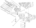 Center Case Diagram and Parts List for 72102 7900001-7999999 - 1997 Toro Lawn Tractor