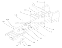 Frame Diagram and Parts List for 72102 8900001-8900399 - 1998 Toro Lawn Tractor