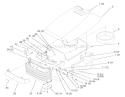 Hood and Grill Diagram and Parts List for 72102 8900001-8900399 - 1998 Toro Lawn Tractor