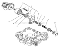 Motor Shaft Diagram and Parts List for 72102 8900001-8900399 - 1998 Toro Lawn Tractor