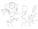Blower Housing and Baffles Diagram and Parts List for 72102 8900001-8900399 - 1998 Toro Lawn Tractor