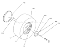 Rear Wheel Diagram and Parts List for 72083 4900001-4999999 - 1994 Toro Lawn Tractor