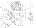 Single Cylinder Engine, Muffler, And P.t.o. Diagram and Parts List for 72083 4900001-4999999 - 1994 Toro Lawn Tractor