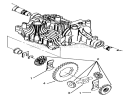 Differential Gear Diagram and Parts List for 72103 5900601-5999999 - 1995 Toro Lawn Tractor