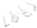 Exhaust Diagram and Parts List for 72103 5900601-5999999 - 1995 Toro Lawn Tractor