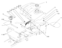 Fuel Tank and Hydro Reservoir Diagram and Parts List for 72103 5900601-5999999 - 1995 Toro Lawn Tractor