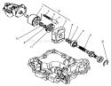 Motor Shaft Diagram and Parts List for 72103 5900601-5999999 - 1995 Toro Lawn Tractor