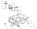 Oil Pan / Lubrication Diagram and Parts List for 72103 5900601-5999999 - 1995 Toro Lawn Tractor