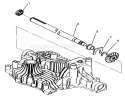 Axle Shaft Diagram and Parts List for 72085 6900001-6999999 - 1996 Toro Lawn Tractor