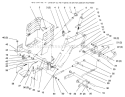 Lift Lever And Height Of Cut Diagram and Parts List for 72085 6900001-6999999 - 1996 Toro Lawn Tractor