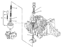 Pump Shaft Diagram and Parts List for 72085 6900001-6999999 - 1996 Toro Lawn Tractor