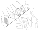 Air Intake/filtration Diagram and Parts List for 72085 7900001-7999999 - 1997 Toro Lawn Tractor