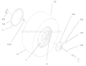 Rear Wheel Diagram and Parts List for 72085 7900001-7999999 - 1997 Toro Lawn Tractor