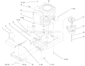 Twin Cylinder Engine, Muffler, And P.t.o. Diagram and Parts List for 72085 7900001-7999999 - 1997 Toro Lawn Tractor