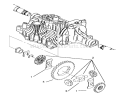Differential Gear Diagram and Parts List for 72085 8900400-8999999 - 1998 Toro Lawn Tractor
