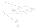 Exhaust Diagram and Parts List for 72085 8900400-8999999 - 1998 Toro Lawn Tractor