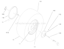 Rear Wheel Diagram and Parts List for 72085 8900400-8999999 - 1998 Toro Lawn Tractor