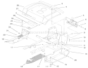 Fender & Footrests Assembly Diagram and Parts List for 72105 9900001-9999999 - 1999 Toro Lawn Tractor