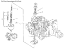 Pump Shaft Diagram and Parts List for 72086 9900001-9999999 - 1999 Toro Lawn Tractor