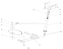 Lower Steering Assembly Diagram and Parts List for 72087 200000001-200999999 - 2000 Toro Lawn Tractor