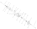 Differential Gear Assembly Diagram and Parts List for 72087 210000001-210999999 - 2001 Toro Lawn Tractor