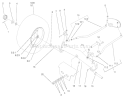 Front Axle Assembly Diagram and Parts List for 72087 210000001-210999999 - 2001 Toro Lawn Tractor