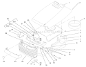 Hood And Grill Assembly Diagram and Parts List for 72087 210000001-210999999 - 2001 Toro Lawn Tractor