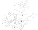 Steering Wheel and Tilt Assembly Diagram and Parts List for 72107 230000001-230999999 - 2003 Toro Lawn Tractor
