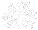 Lift Lever Arm and Height-Of-Cut Diagram and Parts List for 72110 6900001-6999999 - 1996 Toro Lawn Tractor