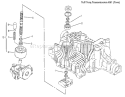 Pump Shaft Diagram and Parts List for 72110 6900001-6999999 - 1996 Toro Lawn Tractor